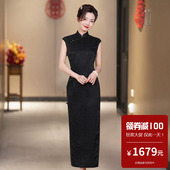 2026新款 复古连衣裙中式 改良女高级感 港式 重磅真丝桑蚕丝旗袍长款