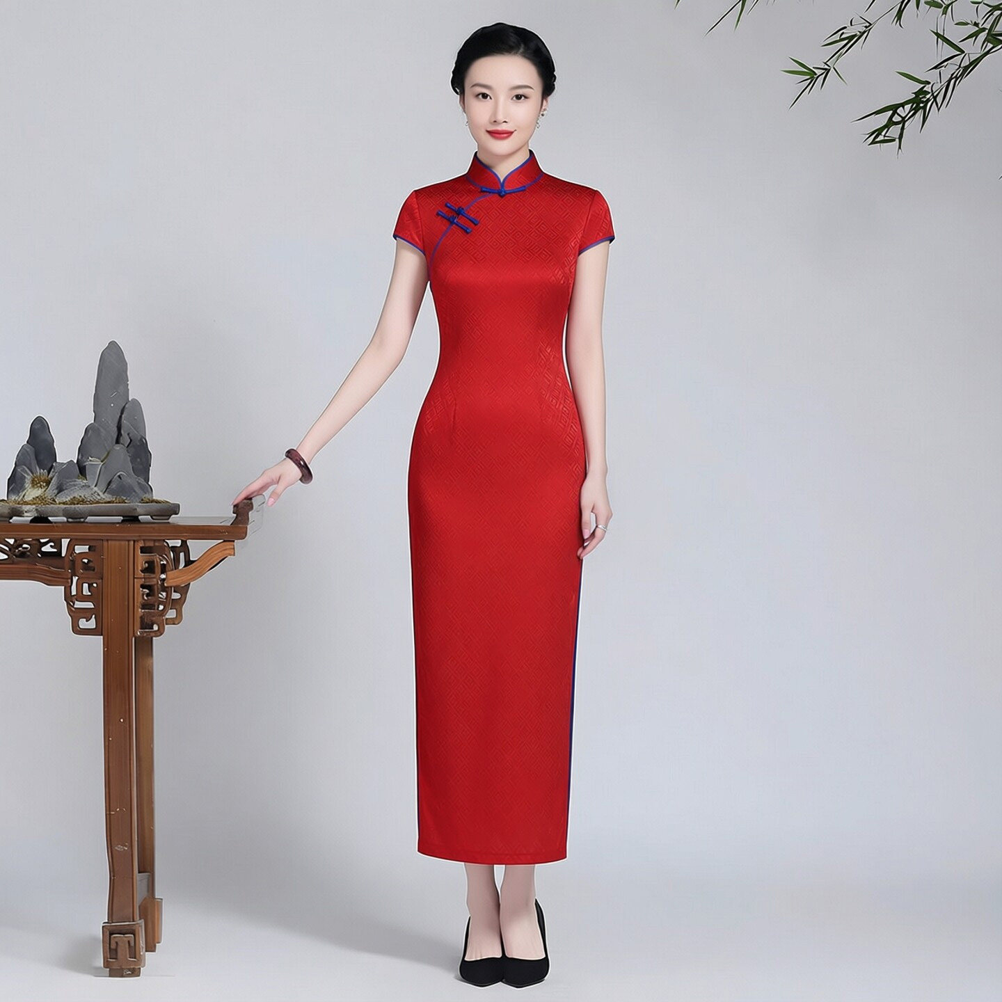 提花缎旗袍长款新娘结婚高级感2026新款结婚年轻款新中式敬酒服女