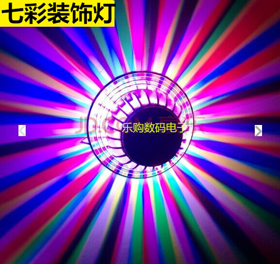 包邮LED七彩灯装饰灯太阳灯舞台灯KTV酒吧包房灯墙壁背景灯