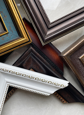 美式地中海画框定制定做环保ps相框油画外框框拼图框镜框蓝色绿色