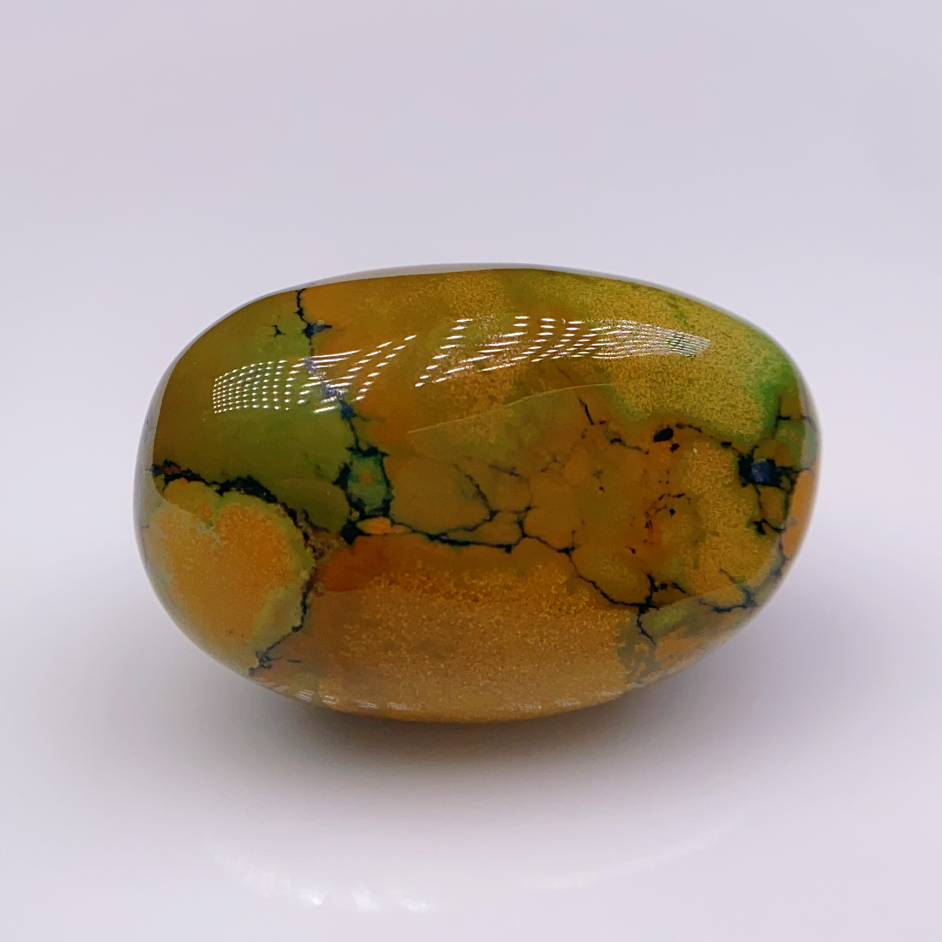 湖北十堰天然原矿高瓷绿松石唐三彩炫彩糖豆随型吊坠项链挂坠