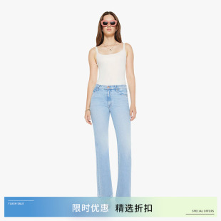 [CLOC]MOTHER浅蓝色高腰微喇叭全长牛仔裤女春季1405-1709-GIT