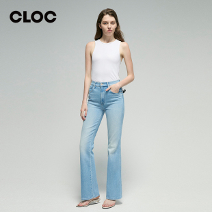 [CLOC]MOTHER DENIM春季浅蓝色微喇叭全长牛仔裤女1647-2219-TNO