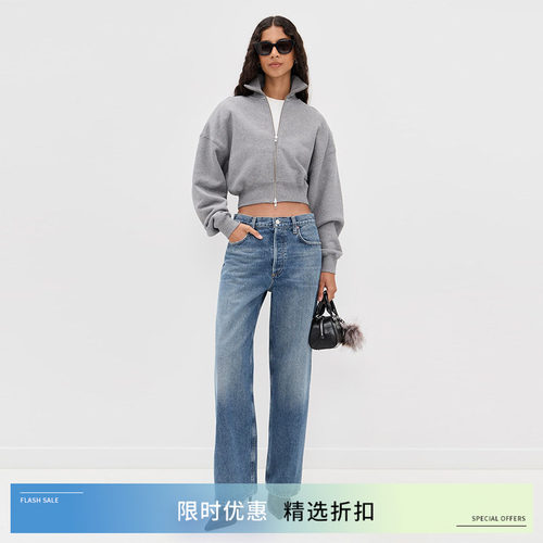 AGOLDE蓝色女士全长直筒牛仔裤