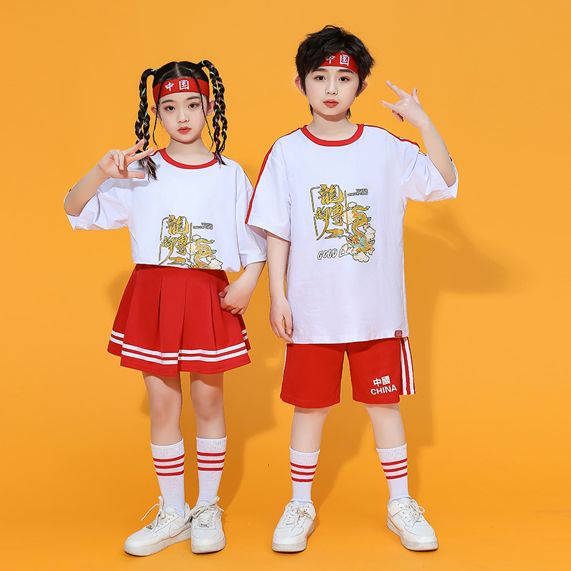 六一儿童节少年中国说演出服小学生运动会服装幼儿园拉拉队表演服