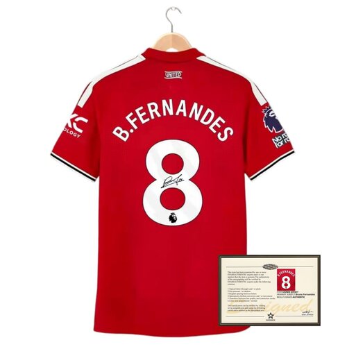 2627 Bruno Fernandes soccer shirt jersey printed signature