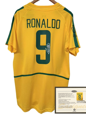 2002 Brazil Ronaldo soccer Jersey printed signature shirt