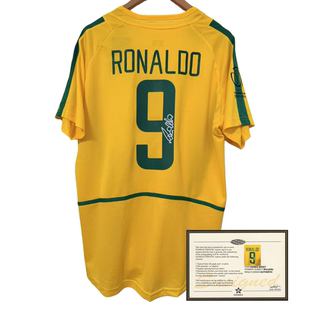 2002 Brazil Ronaldo soccer Jersey printed signature shirt