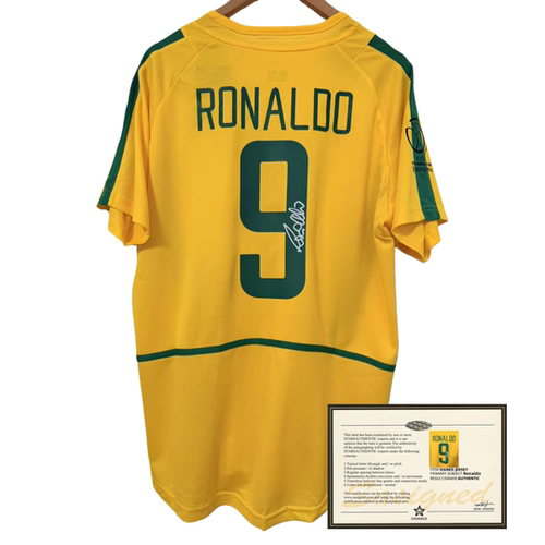 2002 Brazil Ronaldo soccer Jersey printed signature shirt