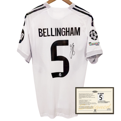 2526 Madrid Bellingham printed signed football jerseys shirt