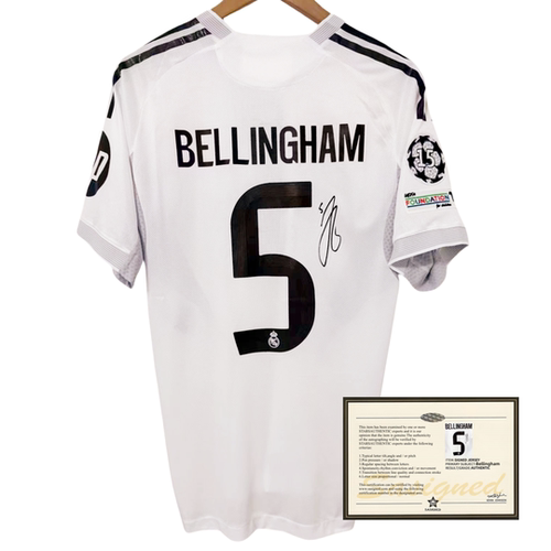 2526 Madrid Bellingham printed signed football jerseys shirt