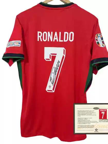 24Portugal Cristiano Ronaldo jersey printed signature shirt