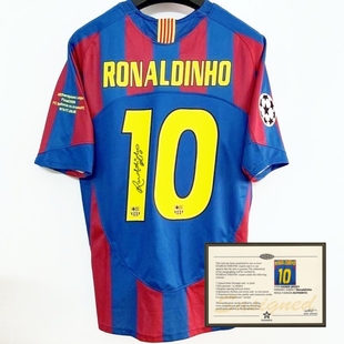 05-06 Ronaldinho football printed signature Jerseys