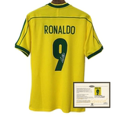 Brazil printed Ronaldo soccer Jersey signature shirt