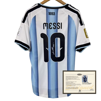 26 AFA messi soccer shirt jersey printed signature