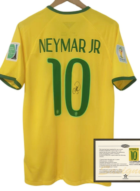 2014 Brazil Neymar printed signed football jerseys shirt
