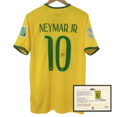 2014 Brazil Neymar printed signed football jerseys shirt