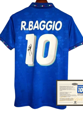 94 Italy Baggio printed signed football jerseys shirt