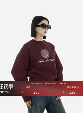 HONORE古月 美式lookbook 原创刺绣运动徽章美式冰丝超薄空调卫衣