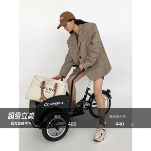 高级感格纹休闲西装 HONORE古月 巴黎时尚 周 气质西服 外套女春季