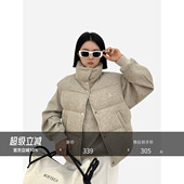 HONORE古月 95白鸭绒原创刺绣设计感小众立领羽绒马甲 空气感云朵