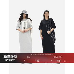 定制面料 M家同款 HONORE古月 Row风慵懒大t裙一件出门