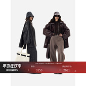 HONORE古月 TOT同款 油蜡山羊环保复古无涂纯水染廓形慵懒随性皮衣