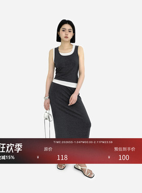 HONORE古月 基础系 显瘦背心J简半裙防晒小开衫懒人三件套