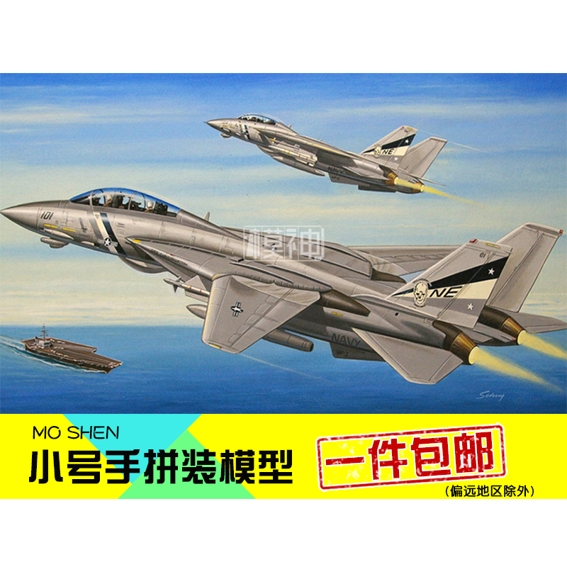 小号手拼装模型飞机航模手工比1:72美国空军F14D雄猫战斗机80278