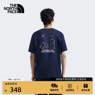 北面男女同款纯棉印花短袖T恤户外透气夏新款TheNorthFace|8DBV