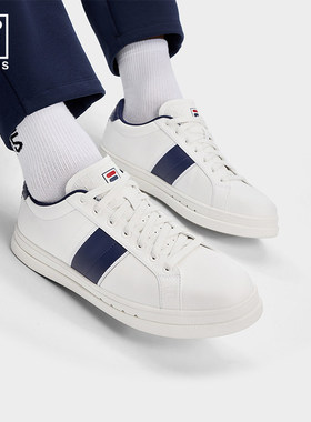 FILA 斐乐情侣VIGOR 1+网球运动鞋男子复古板鞋休闲鞋小白鞋