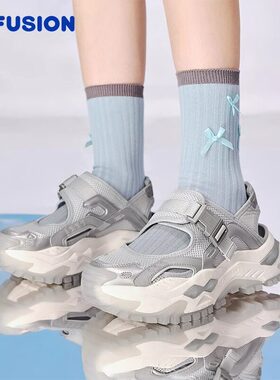 FILA FUSIONFila女鞋2025夏季新款鞋子沙滩鞋凉拖运动鞋硬糖凉鞋