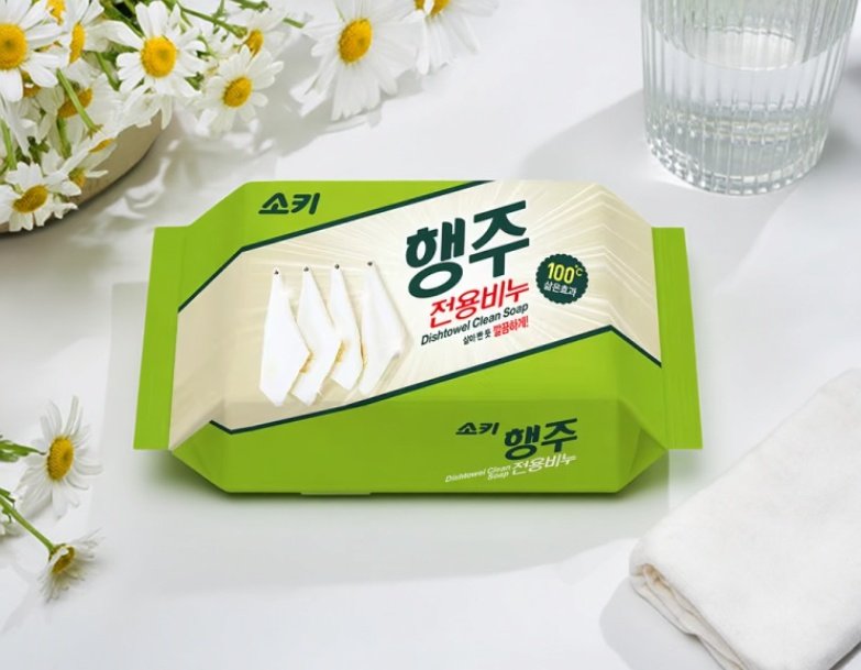 3件包邮韩国进口吴琼花抹布皂厨房强力去污杀菌厨房洗碗肥皂150g