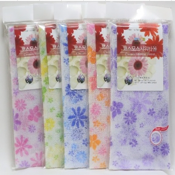 3件包邮韩国进口彩色印花长条搓背巾搓背条搓澡巾浴擦打泡泡巾