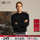 2025春秋保暖撞色条纹百搭针织衫 商场同款 纯羊毛 G2000男装