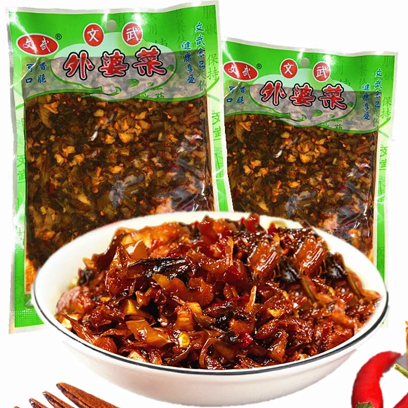 10袋文武湘西外婆菜208克酱菜芥菜腌制下饭菜饭扫光酱菜腌菜