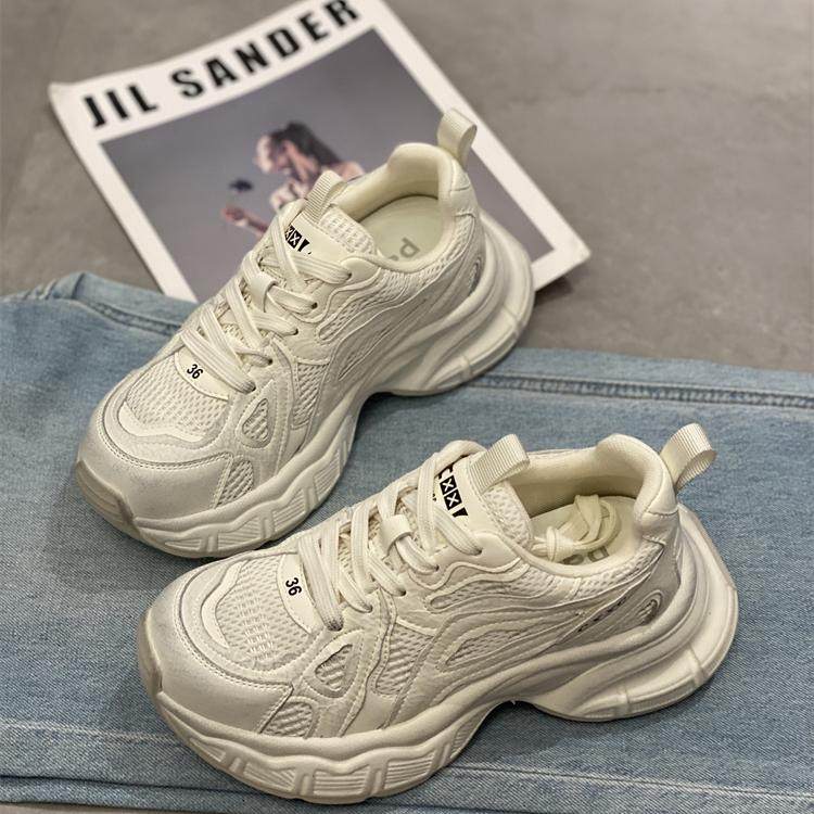 时尚百搭舒适显脚小设计感巴黎老爹鞋女2025春新款防滑休闲运动鞋,女鞋,老爹鞋,淘宝优惠券,粉丝福利购,淘宝优惠卷