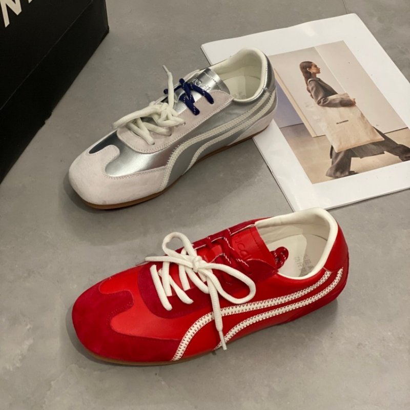 拼色德训鞋女2026新款系带平底阿甘鞋德式复古女款百搭休闲运动鞋,女鞋,时尚休闲鞋,淘宝优惠券,粉丝福利购,淘宝优惠卷