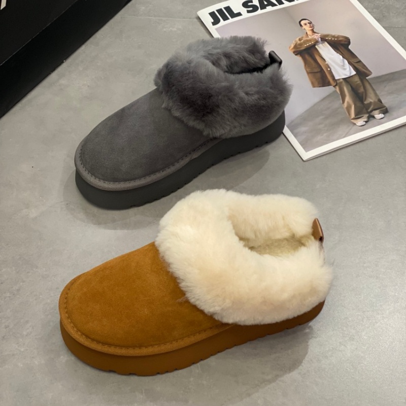 加绒加厚毛毛鞋女2025新款