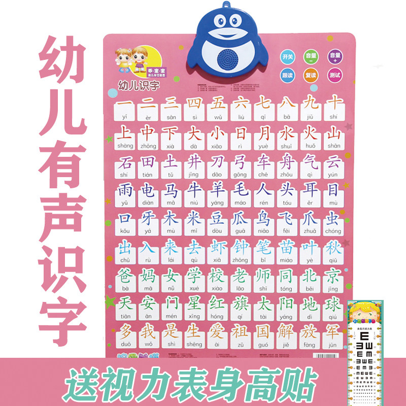 宝宝幼儿童识字认字挂图早教启蒙发有声拼音学习神器墙贴认知玩具,玩具/童车/益智/积木/模型,玩具挂图/认知卡,淘宝优惠券,粉丝福利购,淘宝优惠卷