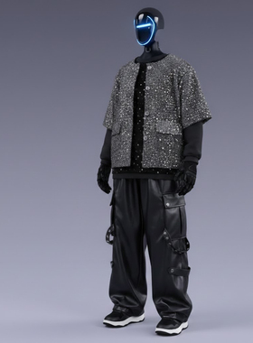 宇树G1人形机器人演出服王力宏演唱会同款机器人火力全开头巾服装