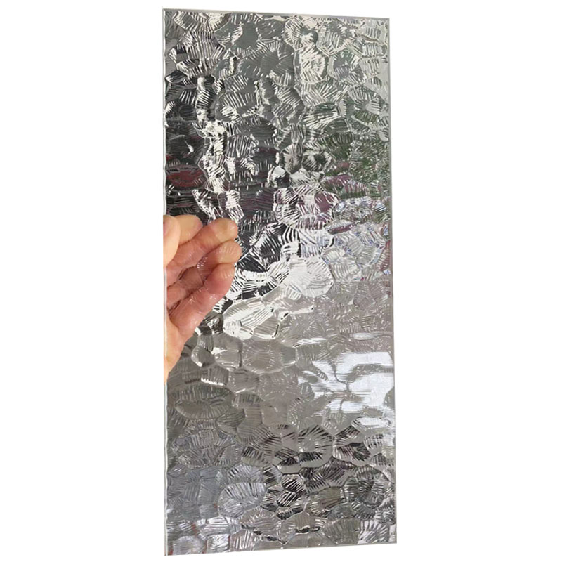 定艺术玻璃石头纹银玻璃酒店饭店钢化玻璃屏风隔断家用淋浴房半墙