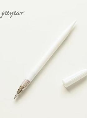 白色手账切割笔刀DIY胶带切割裁纸刀橡皮章美术雕刻刀手工快递