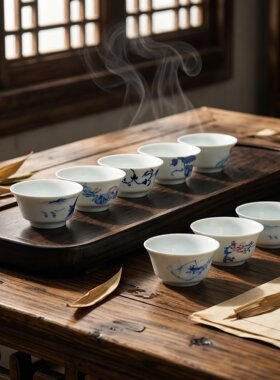 京德手绘瓜果釉下彩陶瓷复古