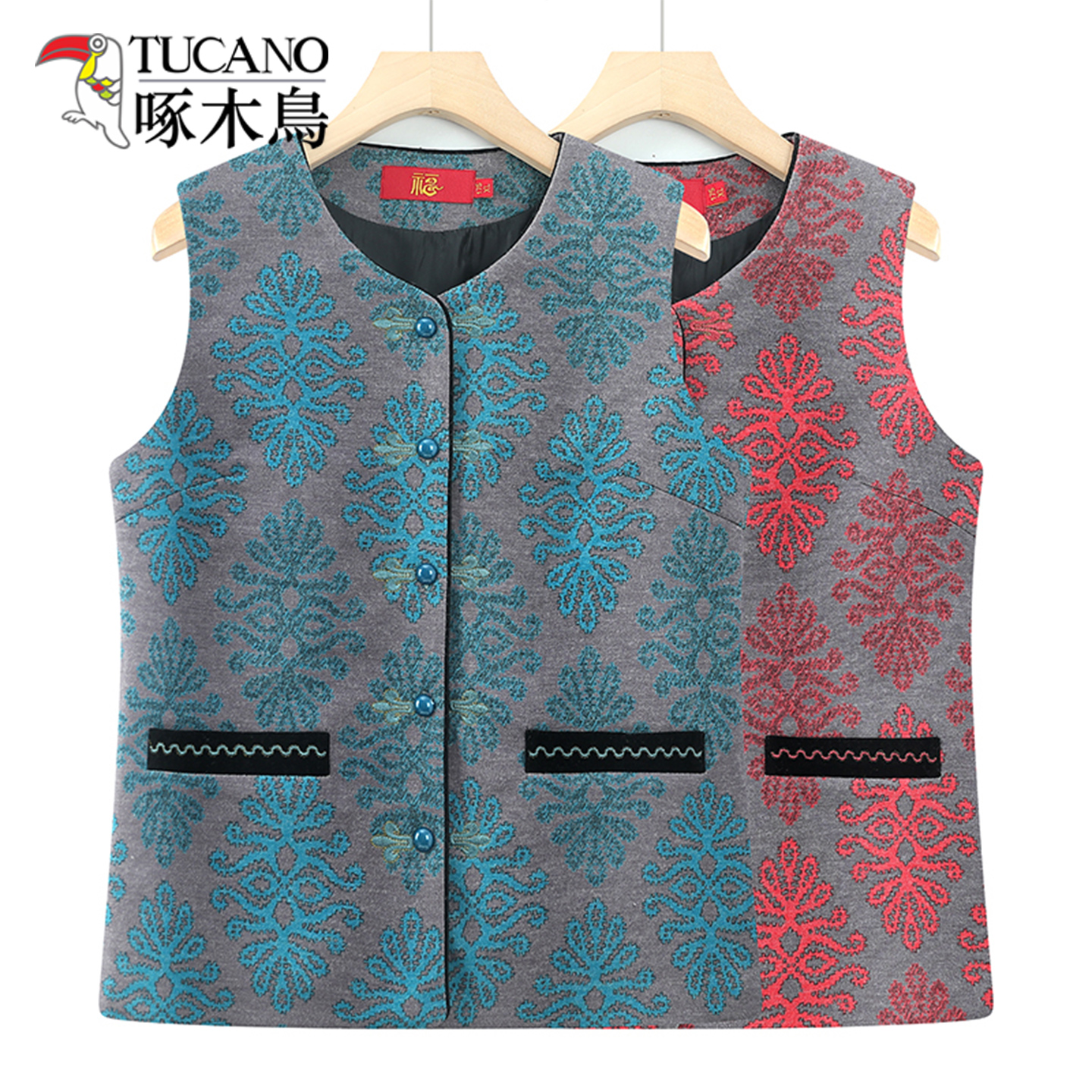 啄木鸟2025年秋冬新款时尚显瘦洋气妈妈装中年女装洋气马甲上衣