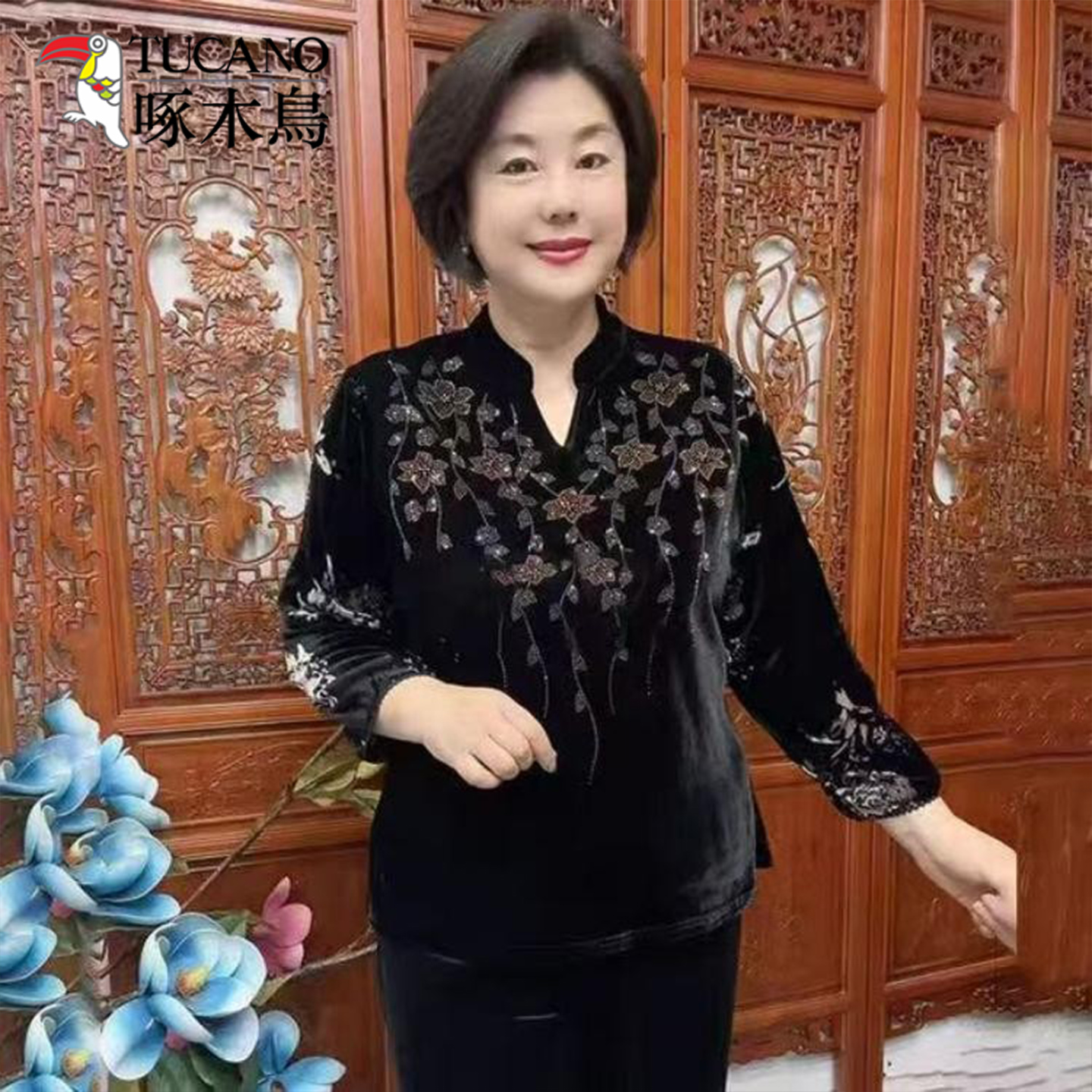 啄木鸟中老年女装打底衫