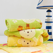 棉田纯棉毛巾可爱卡通纯棉割绒提花无捻柔软吸水洗脸面巾生肖学生