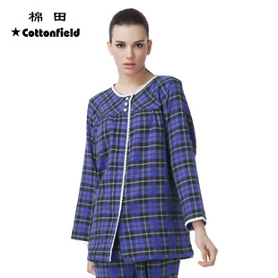睡衣 棉风尚女士纯棉家居服套装 圆领宽松大码 家居服薄款 四季