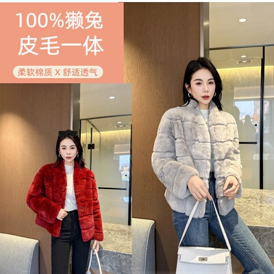 25新款进口整皮全獭兔毛皮草