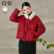 新中式 QS秸熙2025冬季 新款 轻国风流苏盘扣羽绒服保暖獭兔毛领外套